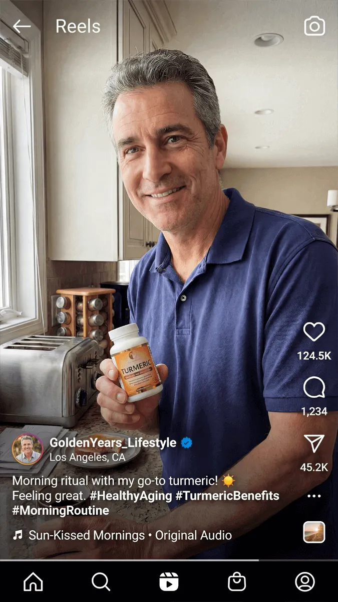 Instagram Reel with user-generated content